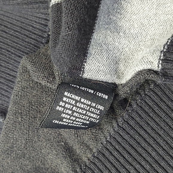 Kenneth Cole Unlisted Striped Y2K V- Neck Lightweight Sweater, Medium - Picture 9 of 11